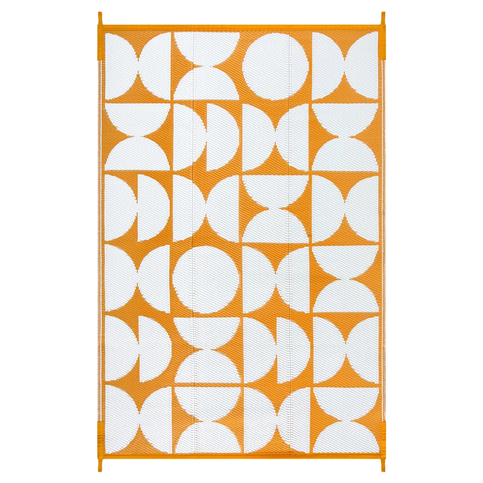 Isaline Boho Waterproof Reversible Orange Indoor/Outdoor Rug Rugs Lahome