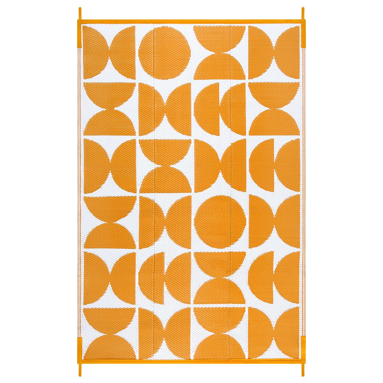 Isaline Boho Waterproof Reversible Orange Indoor/Outdoor Rug Rugs Lahome