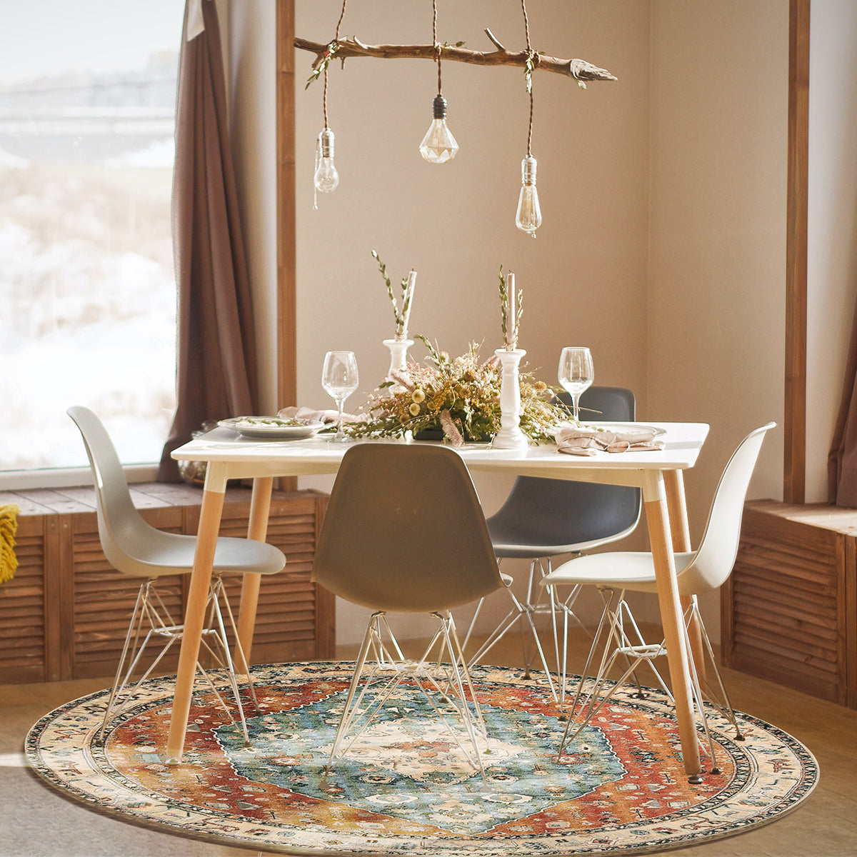 Lahome Boho Tribal Area Rug