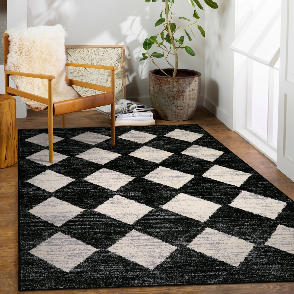 Soft Modern Geometric Area Rug
