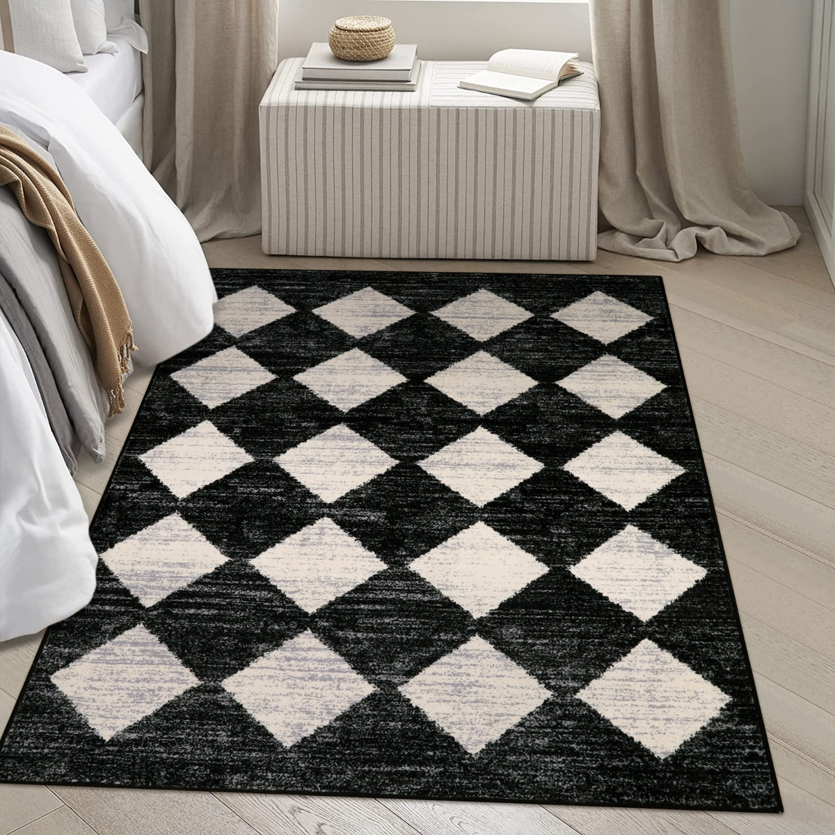 Soft Modern Geometric Area Rug
