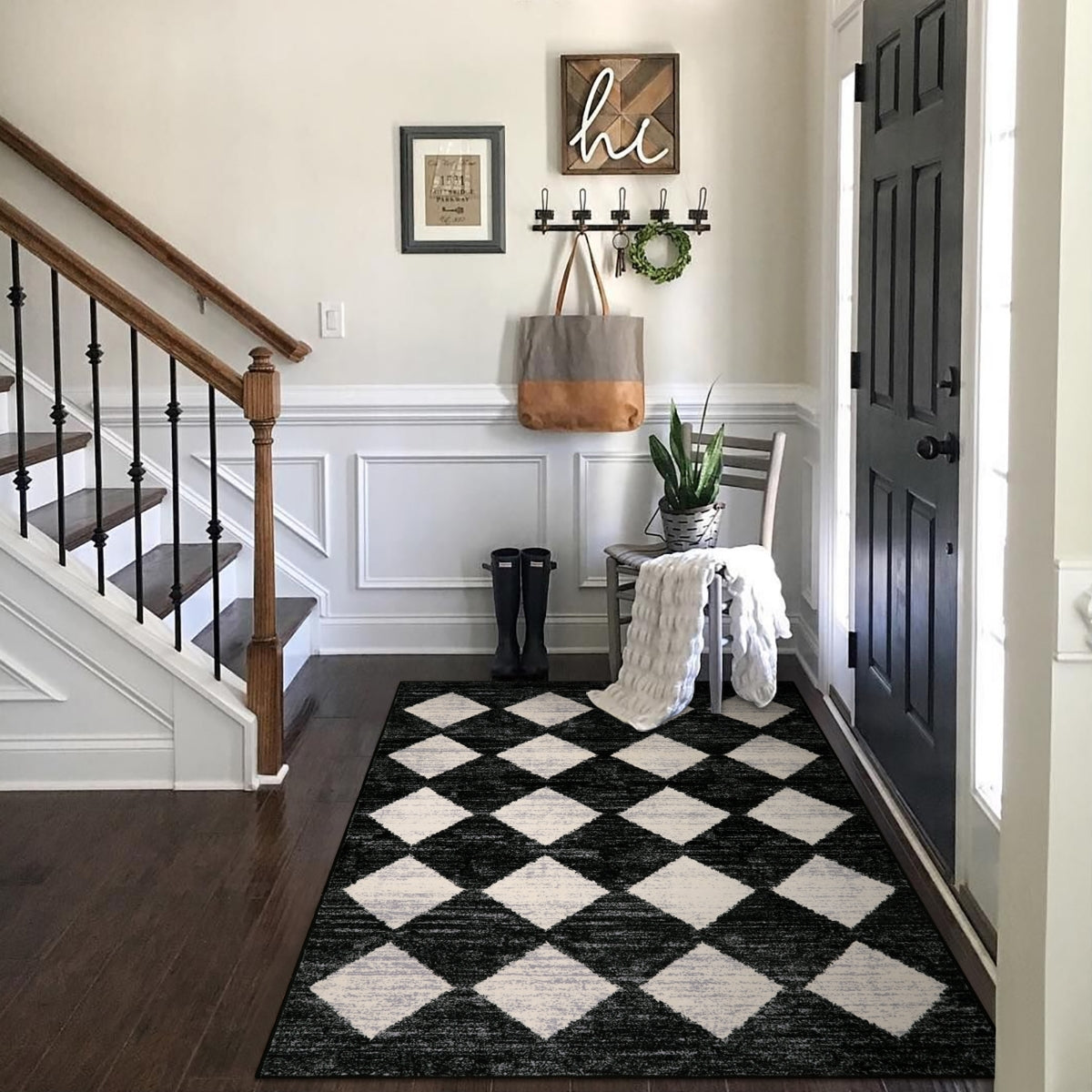 Soft Modern Geometric Area Rug
