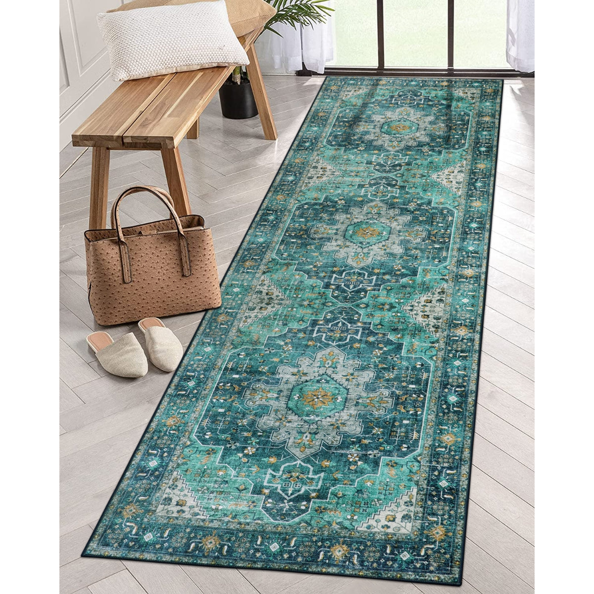Ultra-Thin Washable Vintage Area Rug