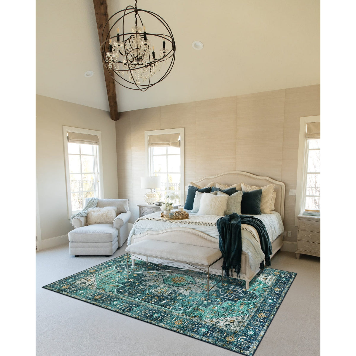 Ultra-Thin Washable Vintage Area Rug