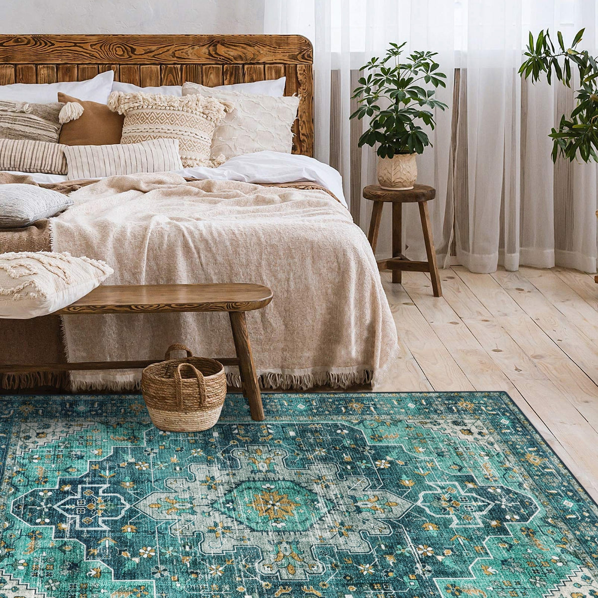 Ultra-Thin Washable Vintage Area Rug