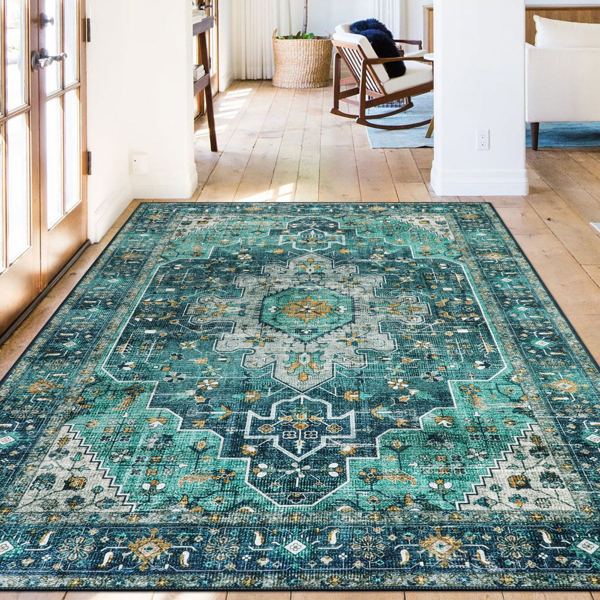 Ultra-Thin Washable Vintage Area Rug