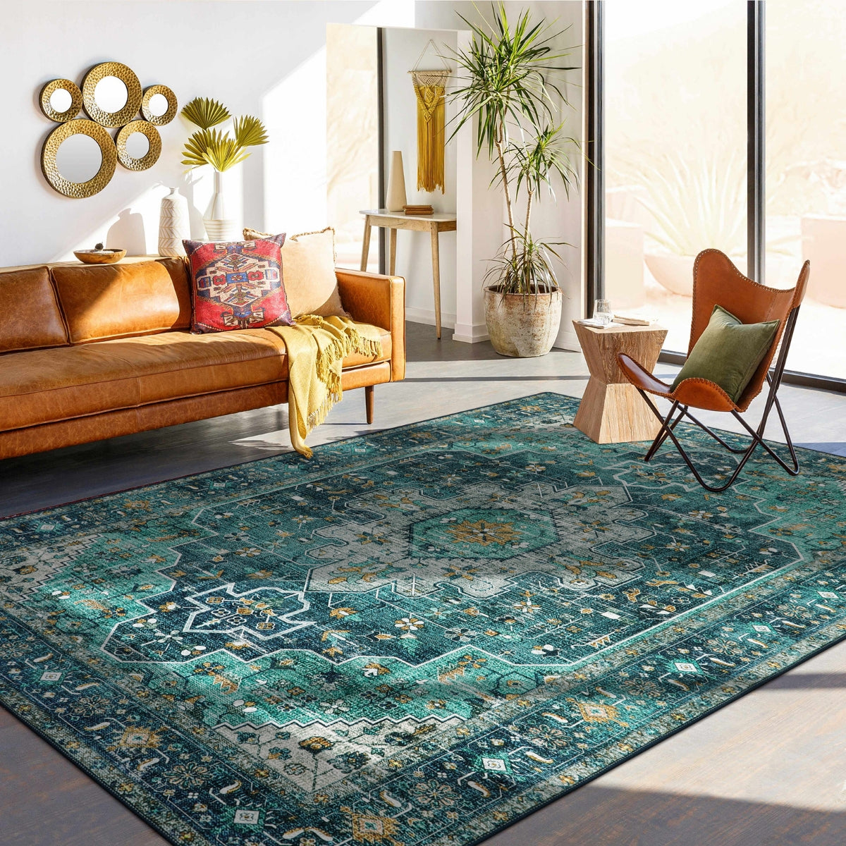Ultra-Thin Washable Vintage Area Rug
