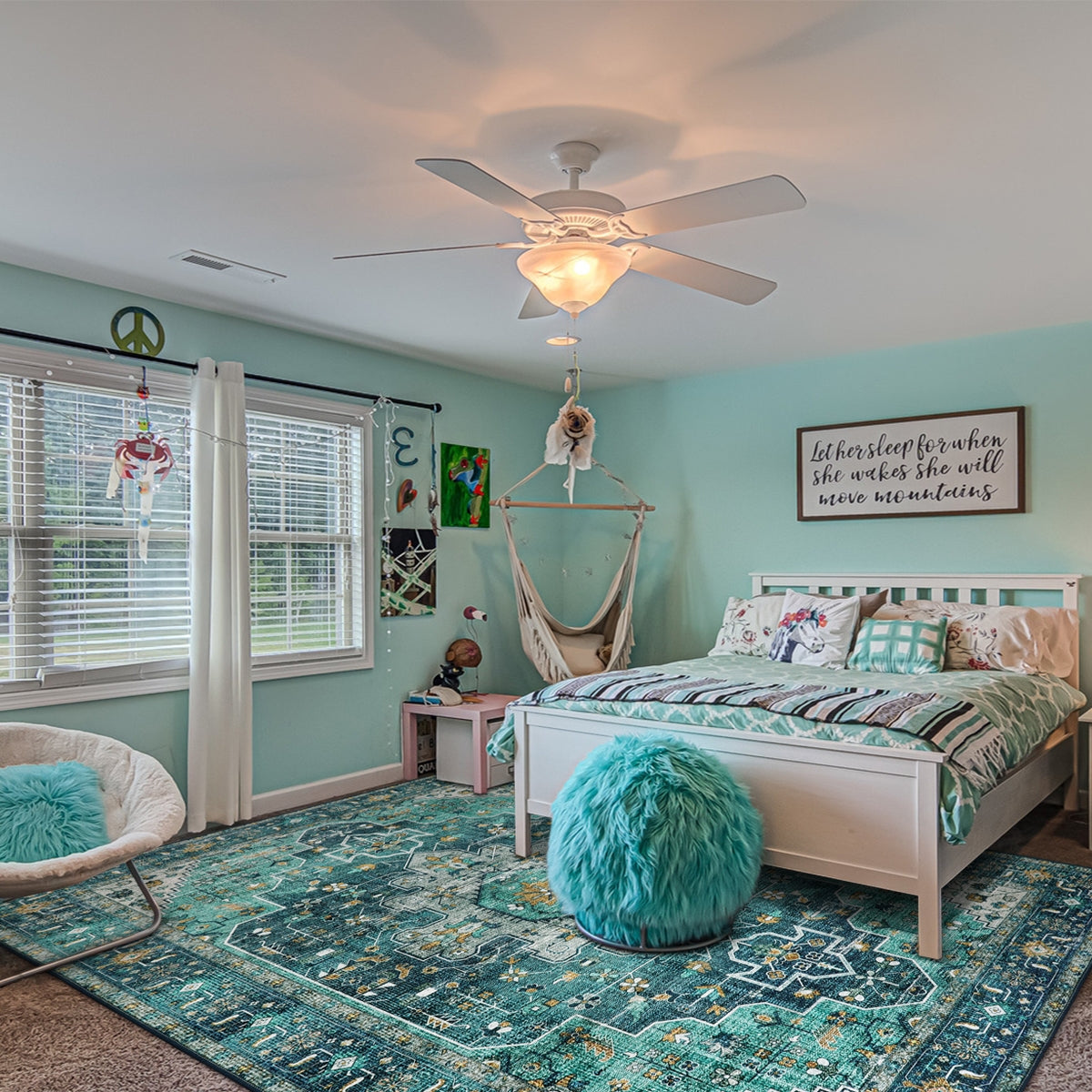 Ultra-Thin Washable Vintage Area Rug