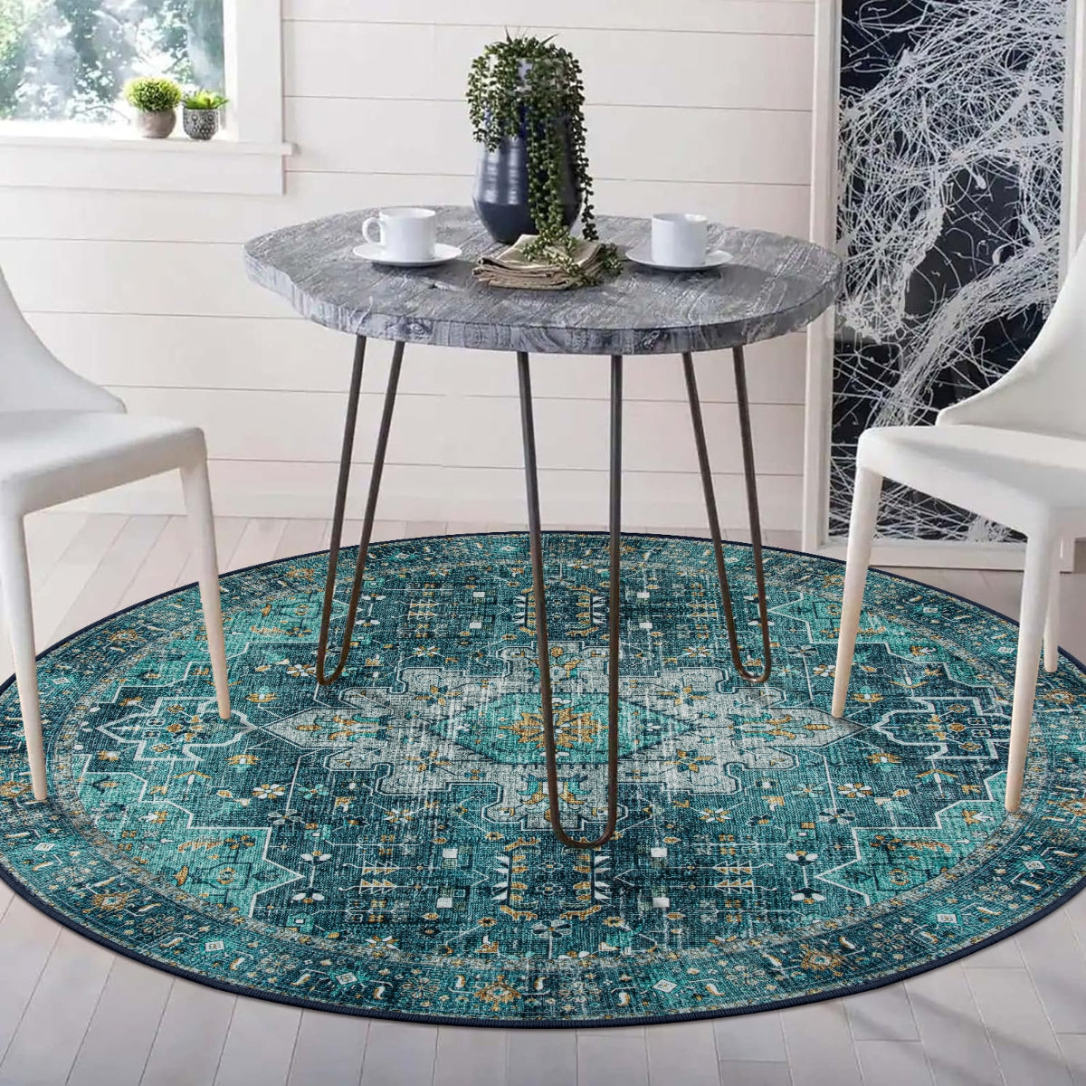 Ultra-Thin Washable Vintage Area Rug