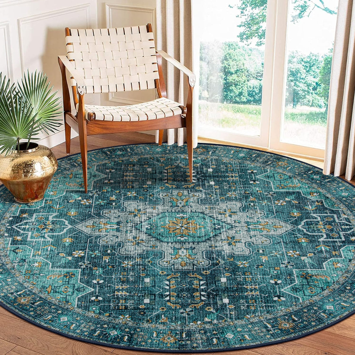 Ultra-Thin Washable Vintage Area Rug