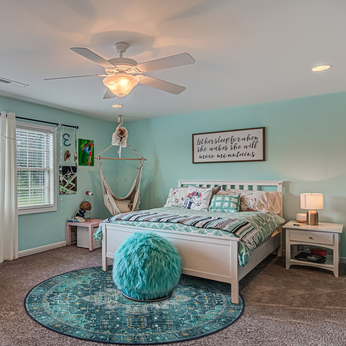 Ultra-Thin Washable Vintage Area Rug