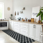 Clearance Meline Washable Classic Moroccan Trellis Black Rug Clearance Rugs Lahome