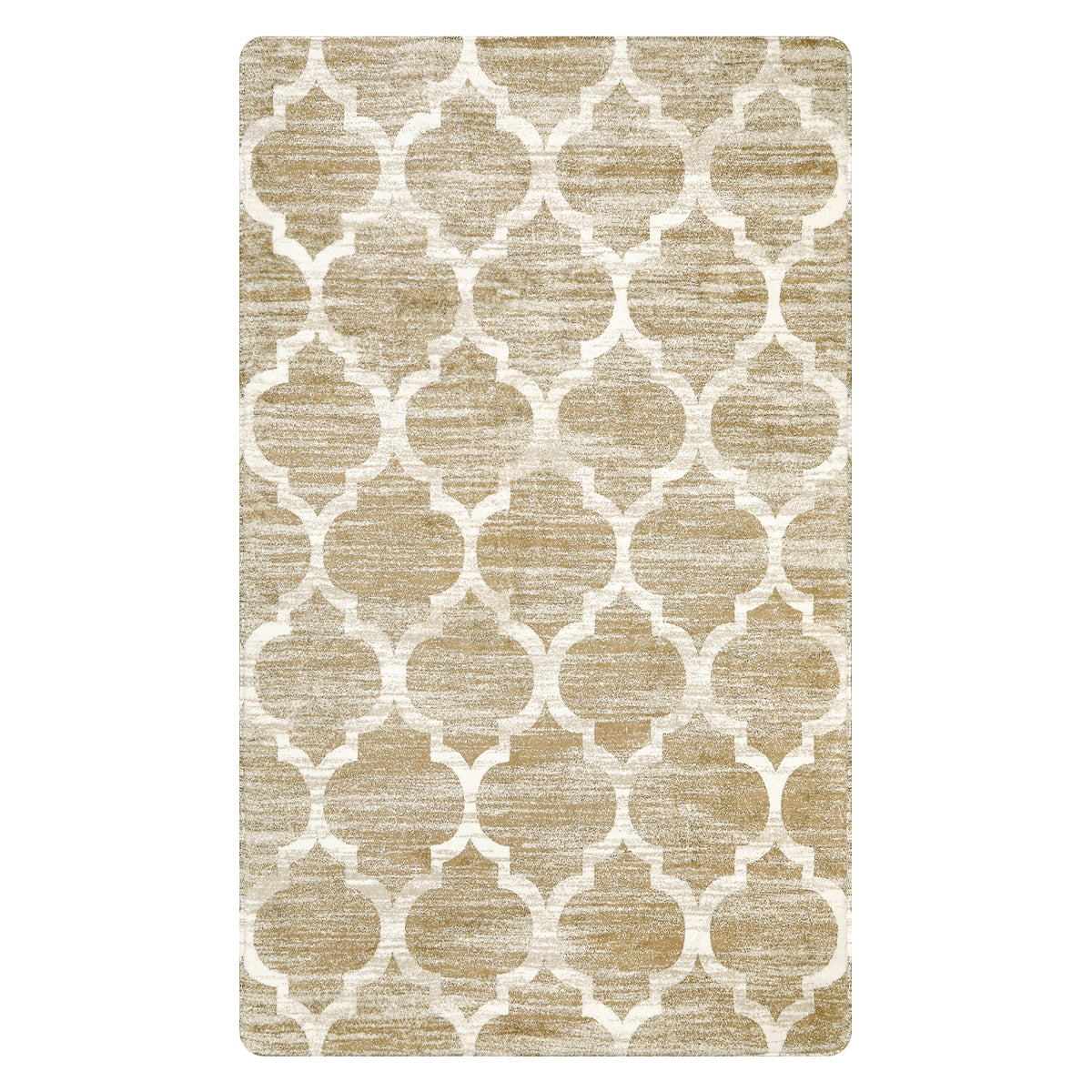 Meline Washable Classic Moroccan Trellis Taupe & Khaki Rug Area Rugs Lahome
