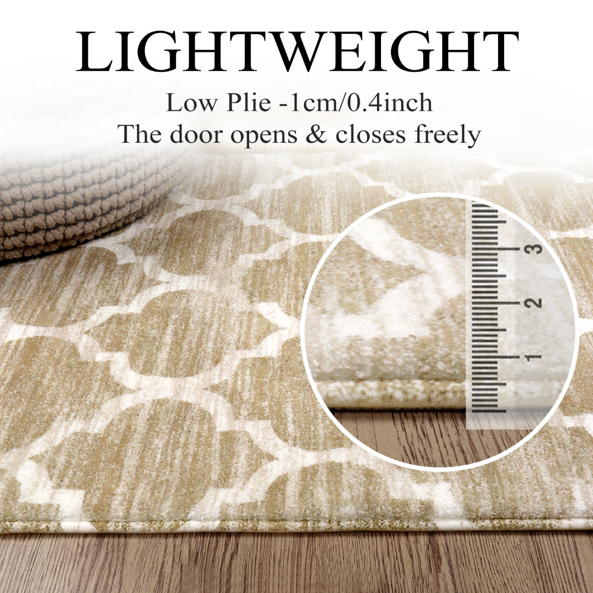 Meline Washable Classic Moroccan Trellis Taupe & Khaki Rug Area Rugs Lahome