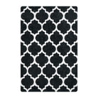 Clearance Meline Washable Classic Moroccan Trellis Black Rug Clearance Rugs Lahome