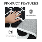 Clearance Meline Washable Classic Moroccan Trellis Black Rug Clearance Rugs Lahome