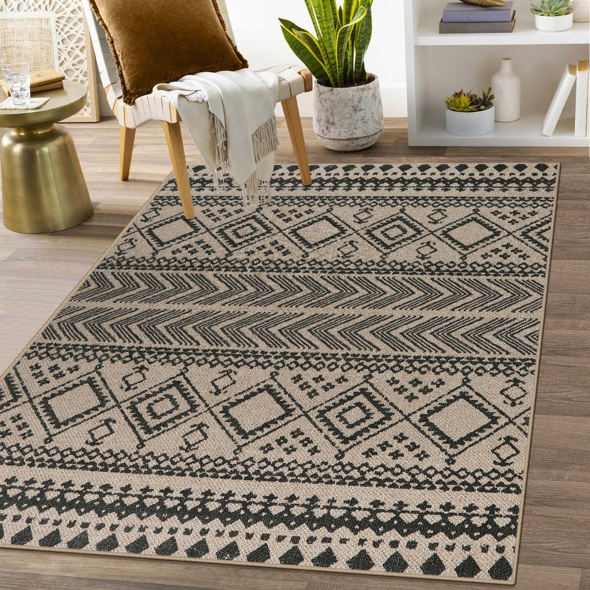 Timeless Washable Boho Easy Jute Indoor/Outdoor Rug Easy Jute Area Rug Lahome