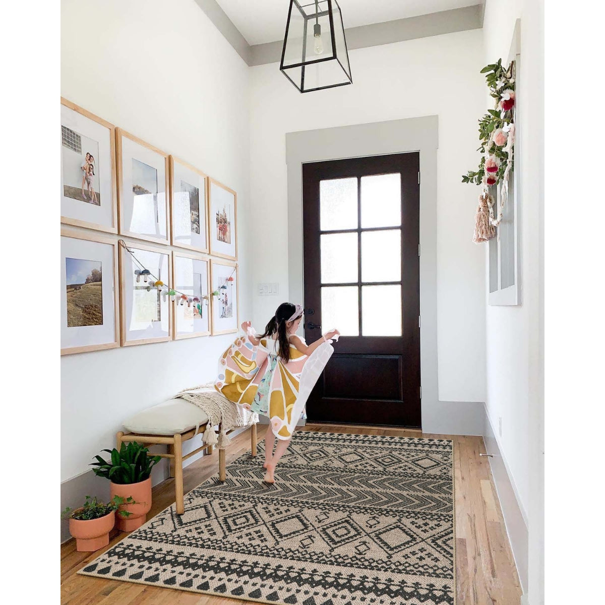 Timeless Washable Boho Easy Jute Indoor/Outdoor Rug Easy Jute Area Rug Lahome