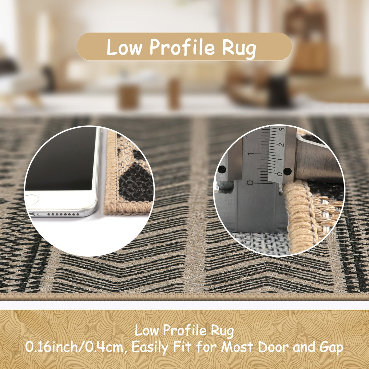 Timeless Washable Boho Easy Jute Indoor/Outdoor Rug Easy Jute Area Rug Lahome