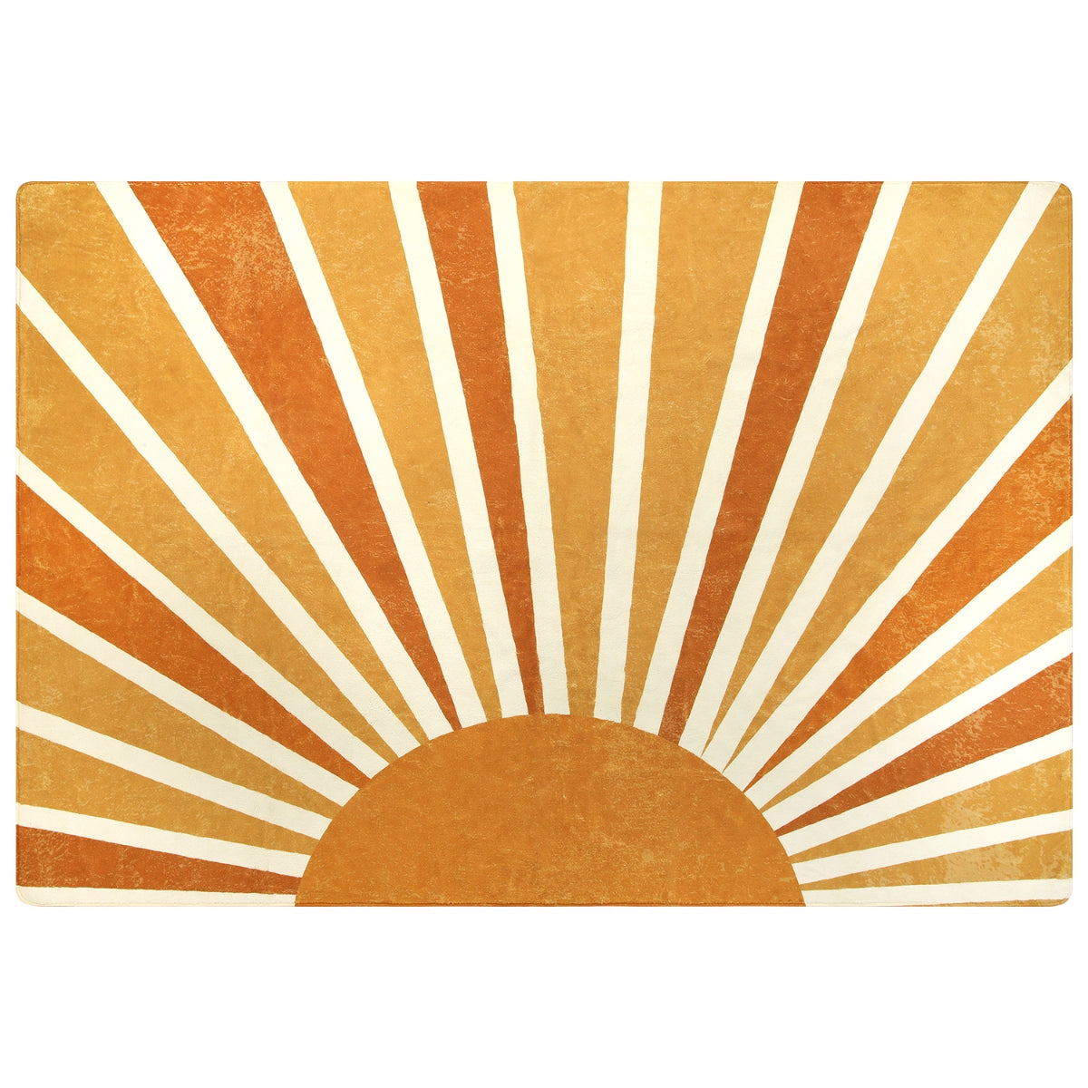Elora Washable Boho Rainbow Sunshine Orange Round Rug Area Rugs Lahome