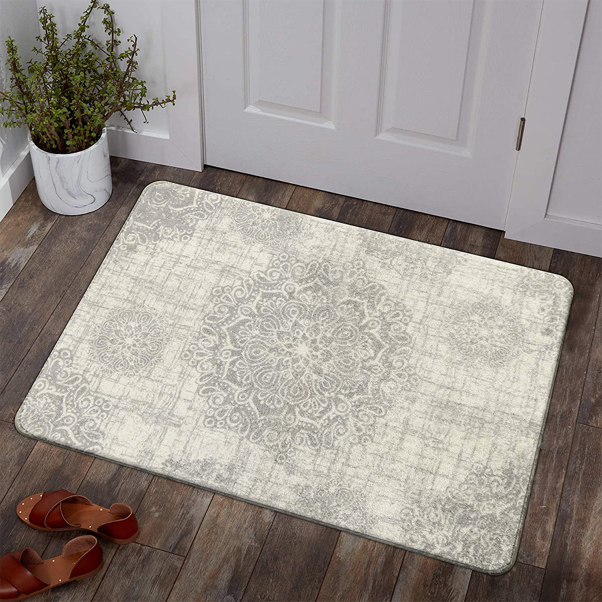 Oriane Washable Vintage Medallion Rug Area Rugs Lahome