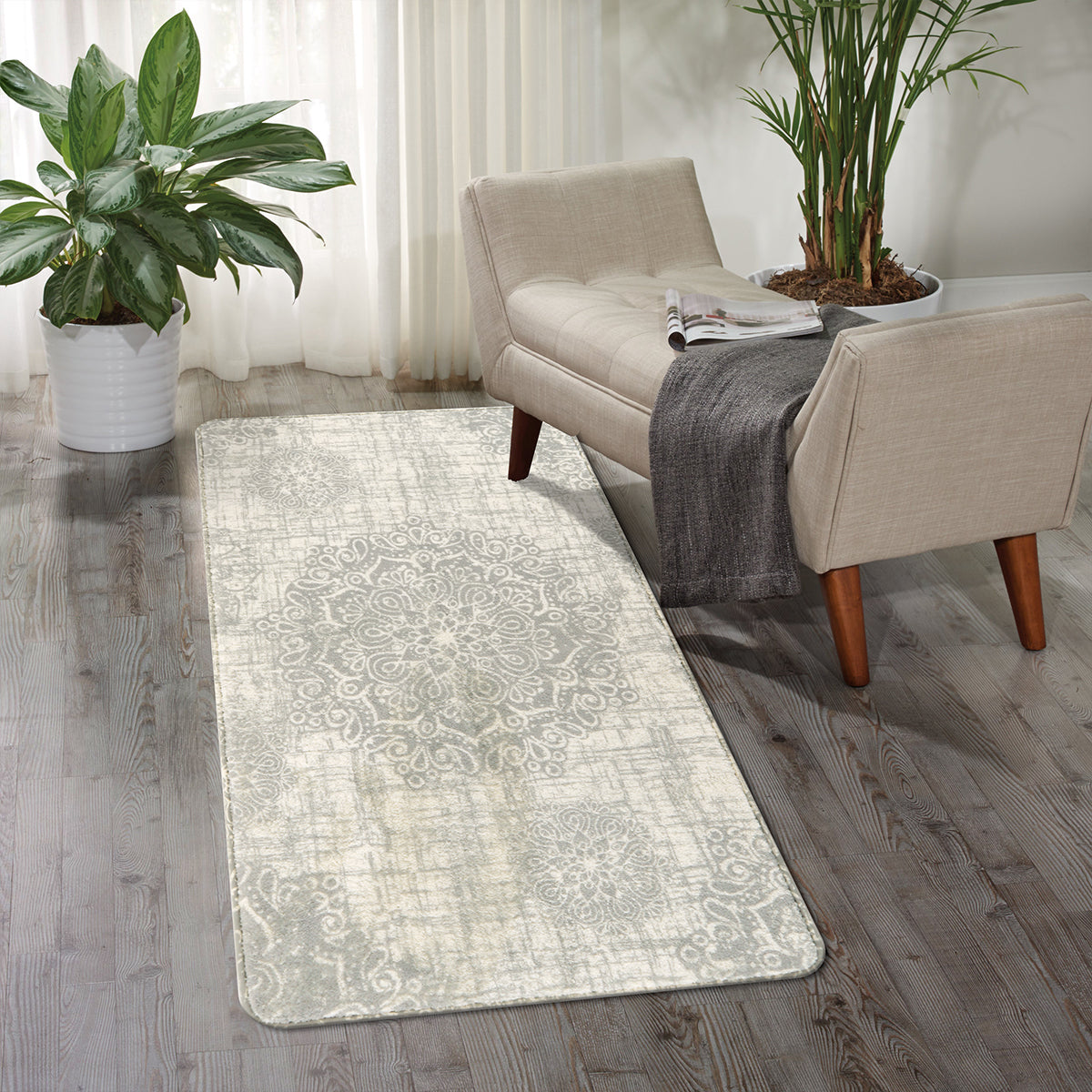 Oriane Washable Vintage Medallion Rug Area Rugs Lahome