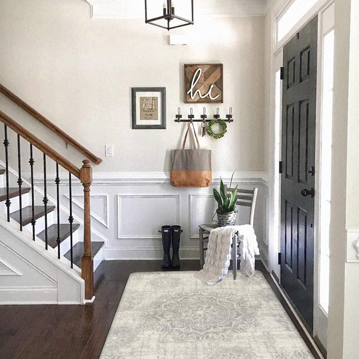 Oriane Washable Vintage Medallion Rug Area Rugs Lahome