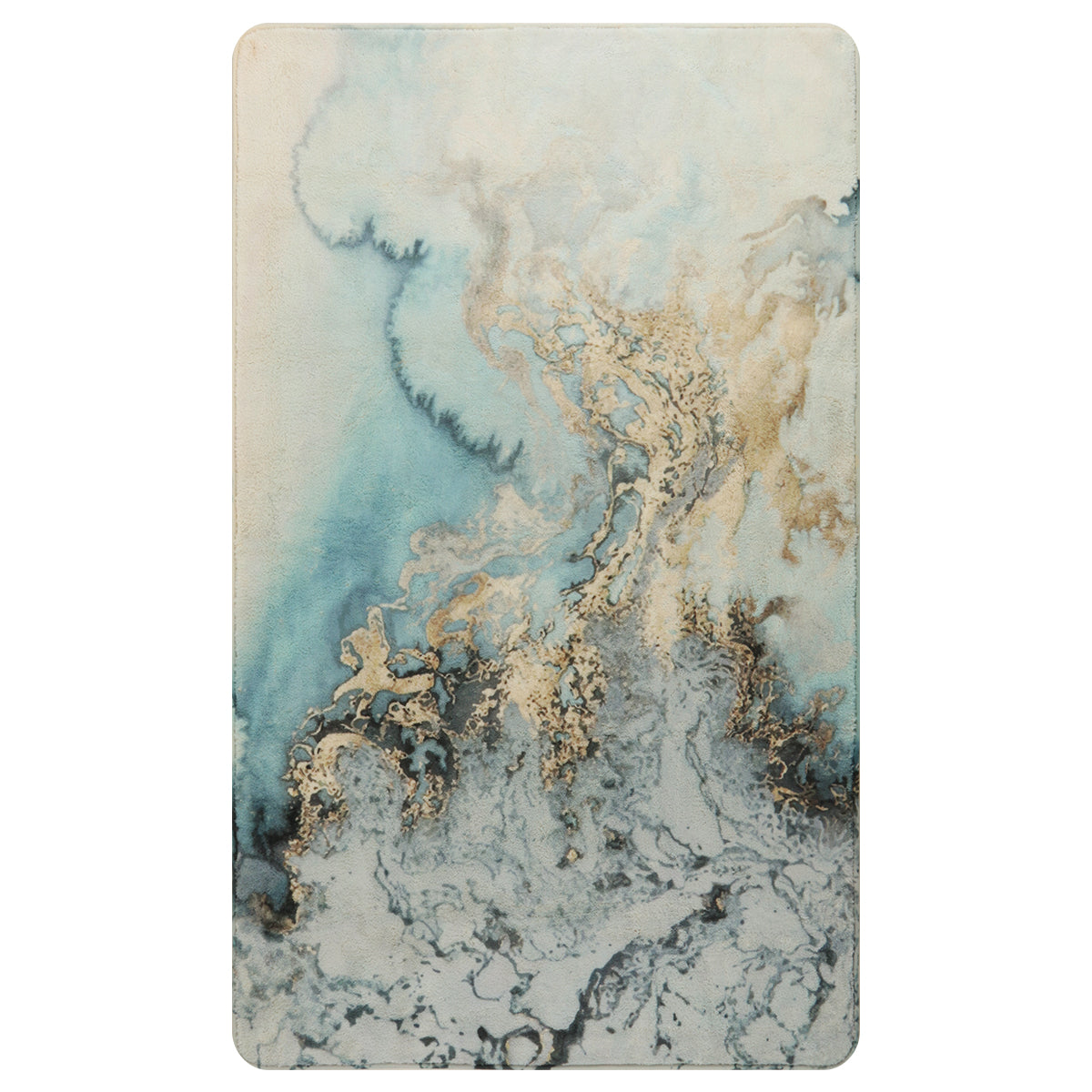 Deniz Washable Marble Ocean Wave Rug Area Rugs Lahome