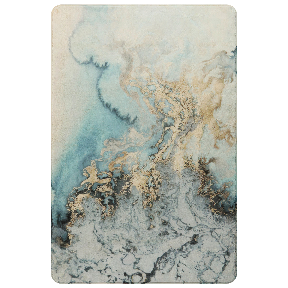 Deniz Washable Marble Ocean Wave Rug Area Rugs Lahome