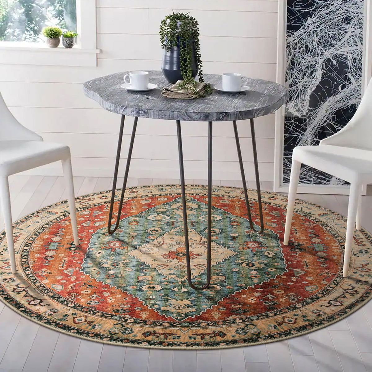 Lahome Boho Tribal Area Rug