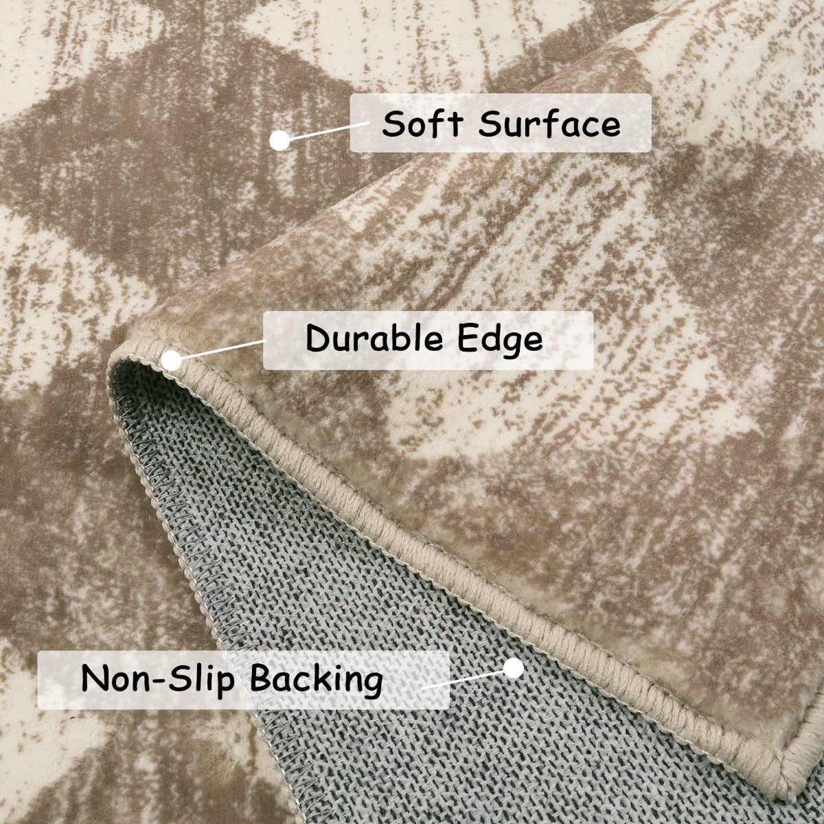 Soft Modern Geometric Area Rug
