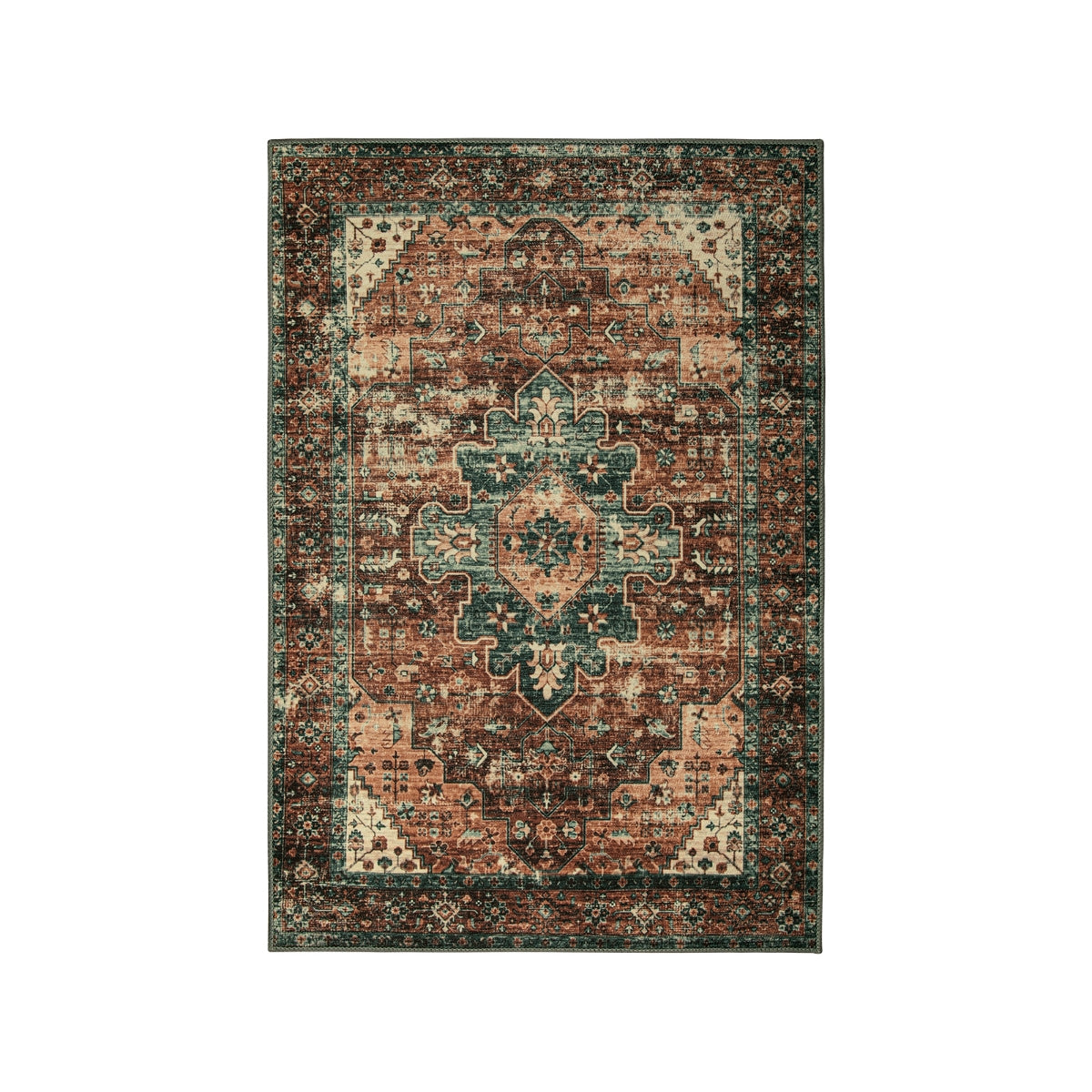 Helene Washable Ultra-Thin Vintage Floral Rug Area Rugs Lahome