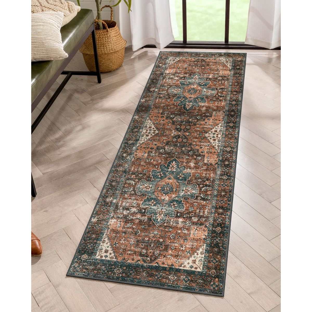 Ultra-Thin Washable Vintage Area Rug