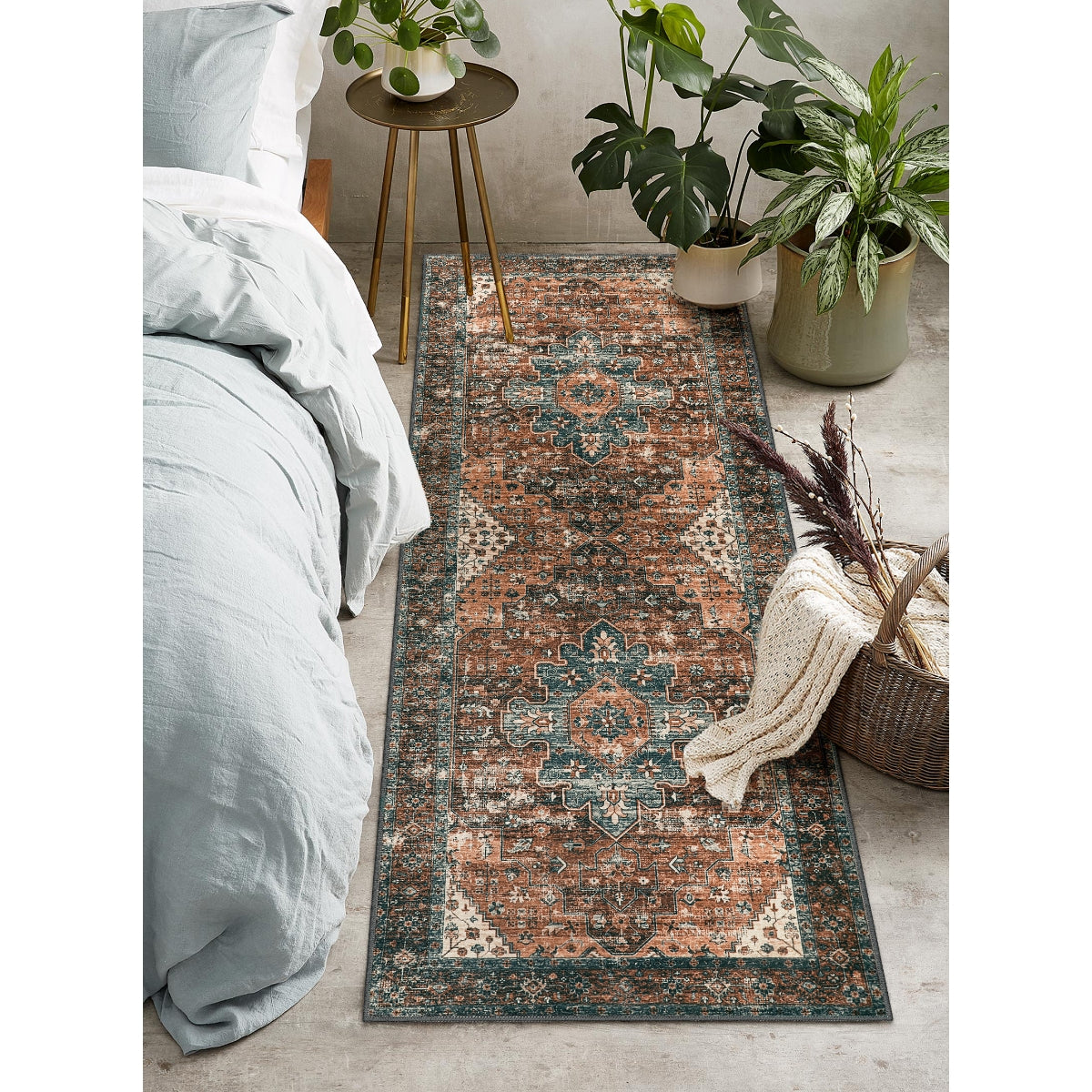 Ultra-Thin Washable Vintage Area Rug