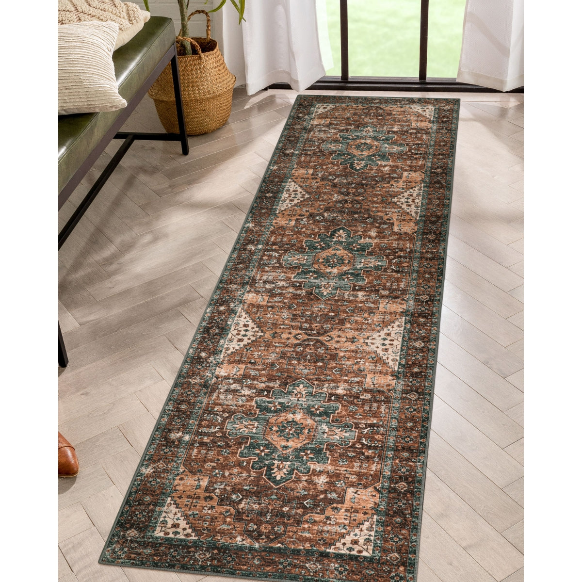 Ultra-Thin Washable Vintage Area Rug