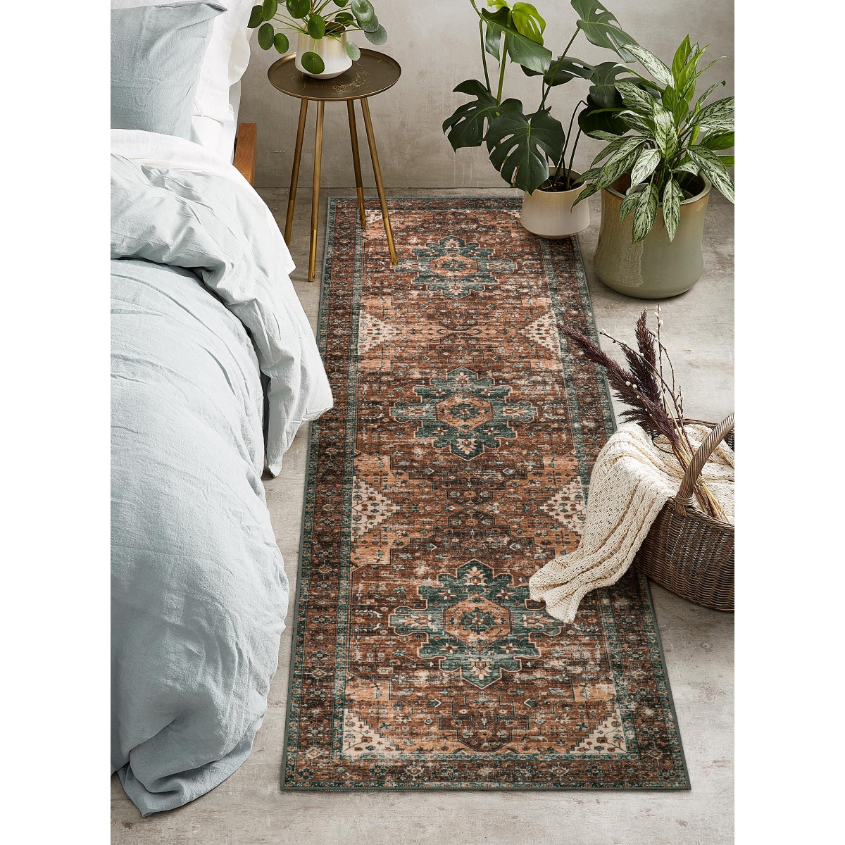 Ultra-Thin Washable Vintage Area Rug