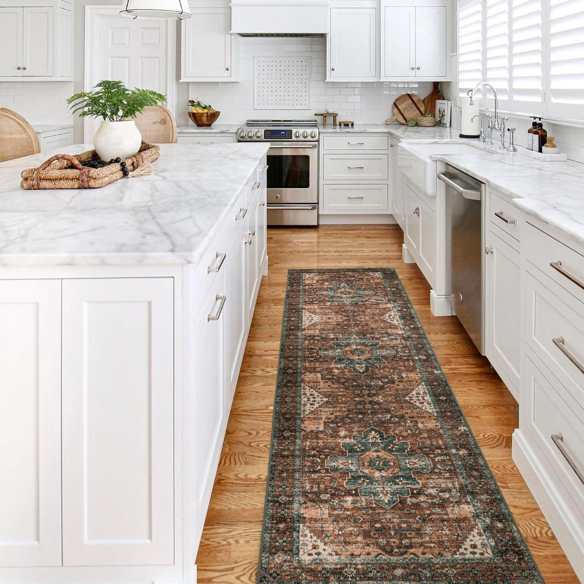 Ultra-Thin Washable Vintage Area Rug
