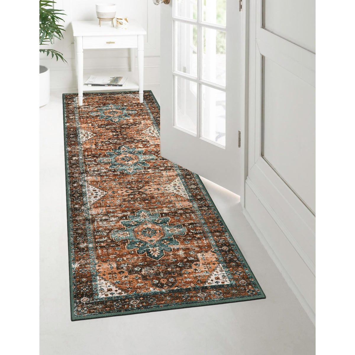 Helene Washable Ultra-Thin Vintage Floral Rug Clearance Rugs Lahome
