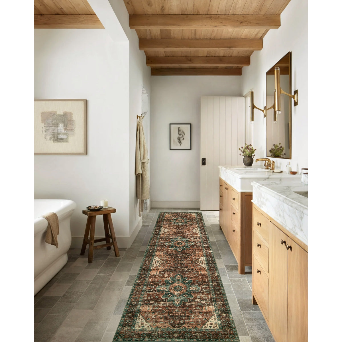 Ultra-Thin Washable Vintage Area Rug