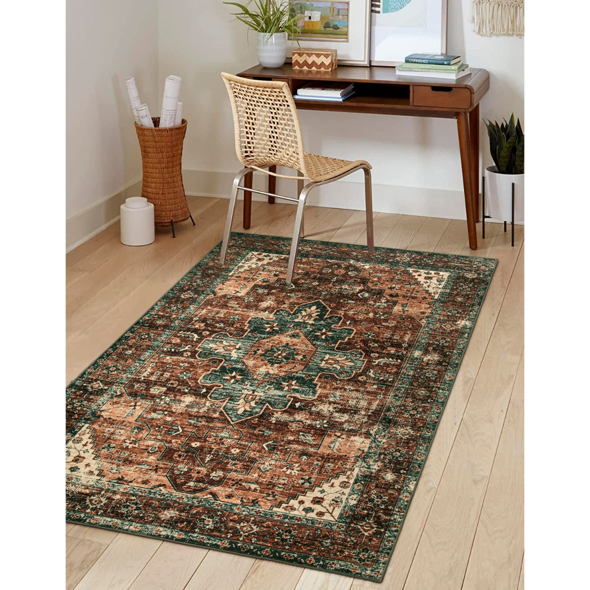 Ultra-Thin Washable Vintage Area Rug