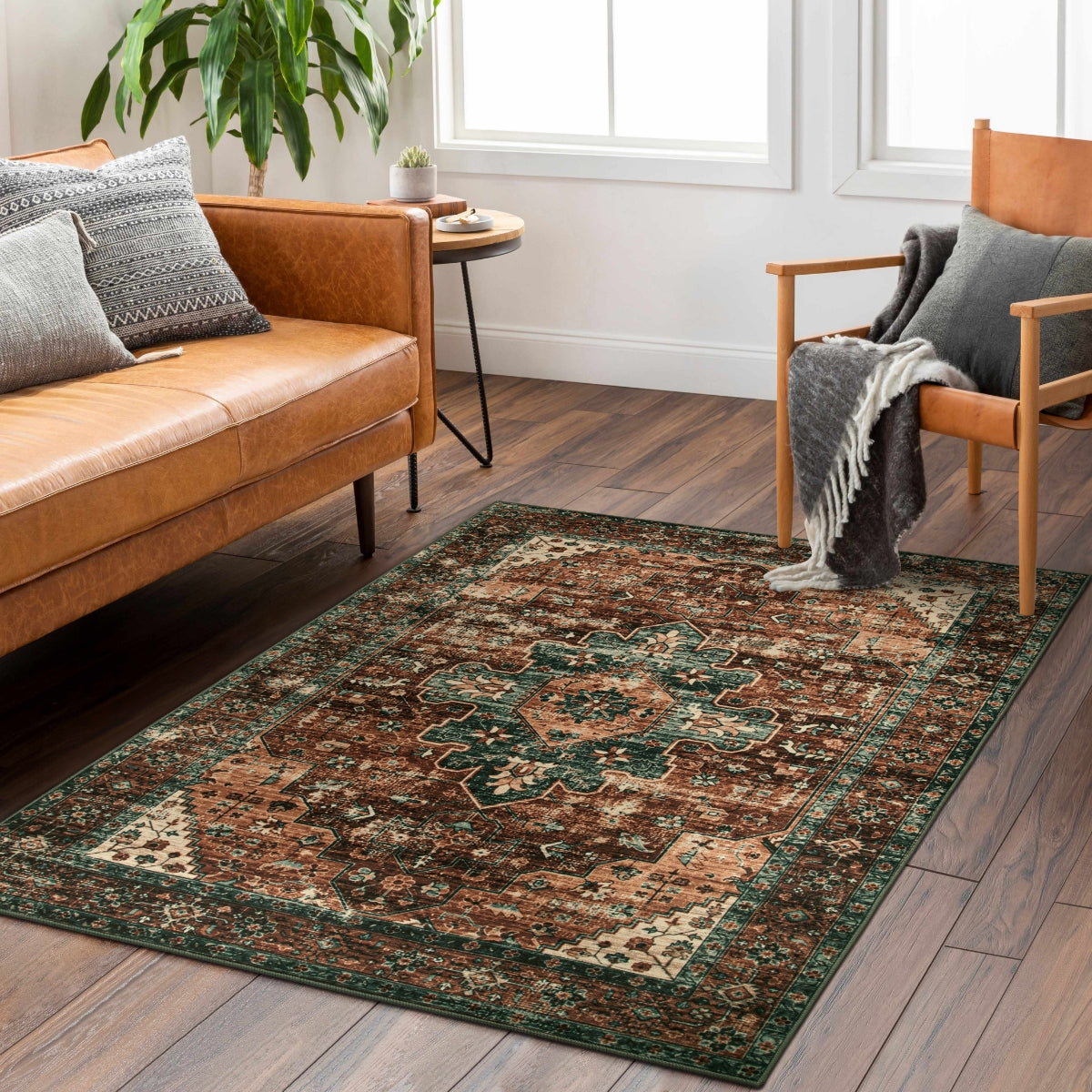 Ultra-Thin Washable Vintage Area Rug