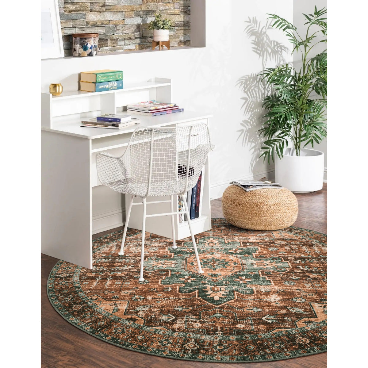Ultra-Thin Washable Vintage Area Rug