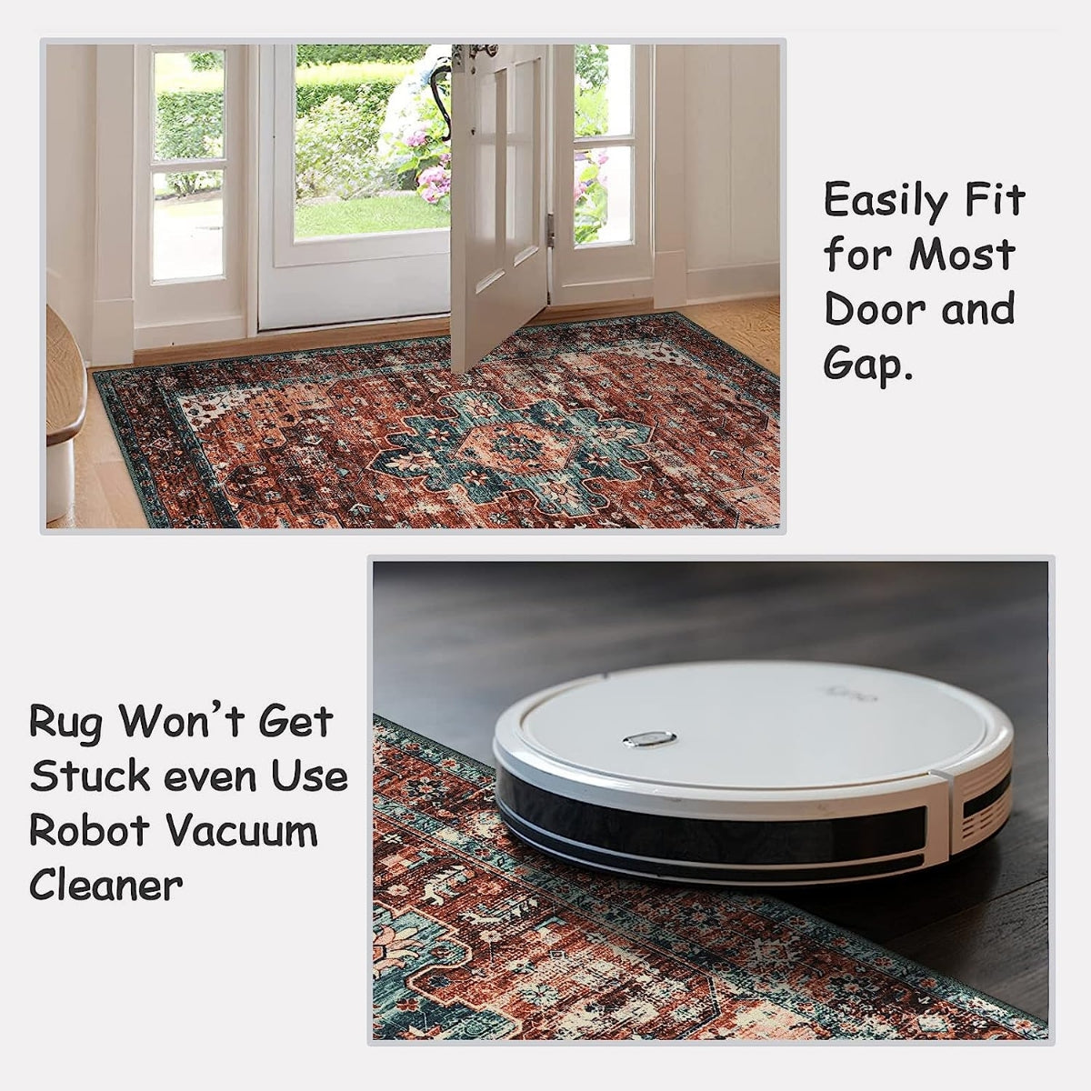 Helene Washable Ultra-Thin Vintage Floral Rug Clearance Rugs Lahome