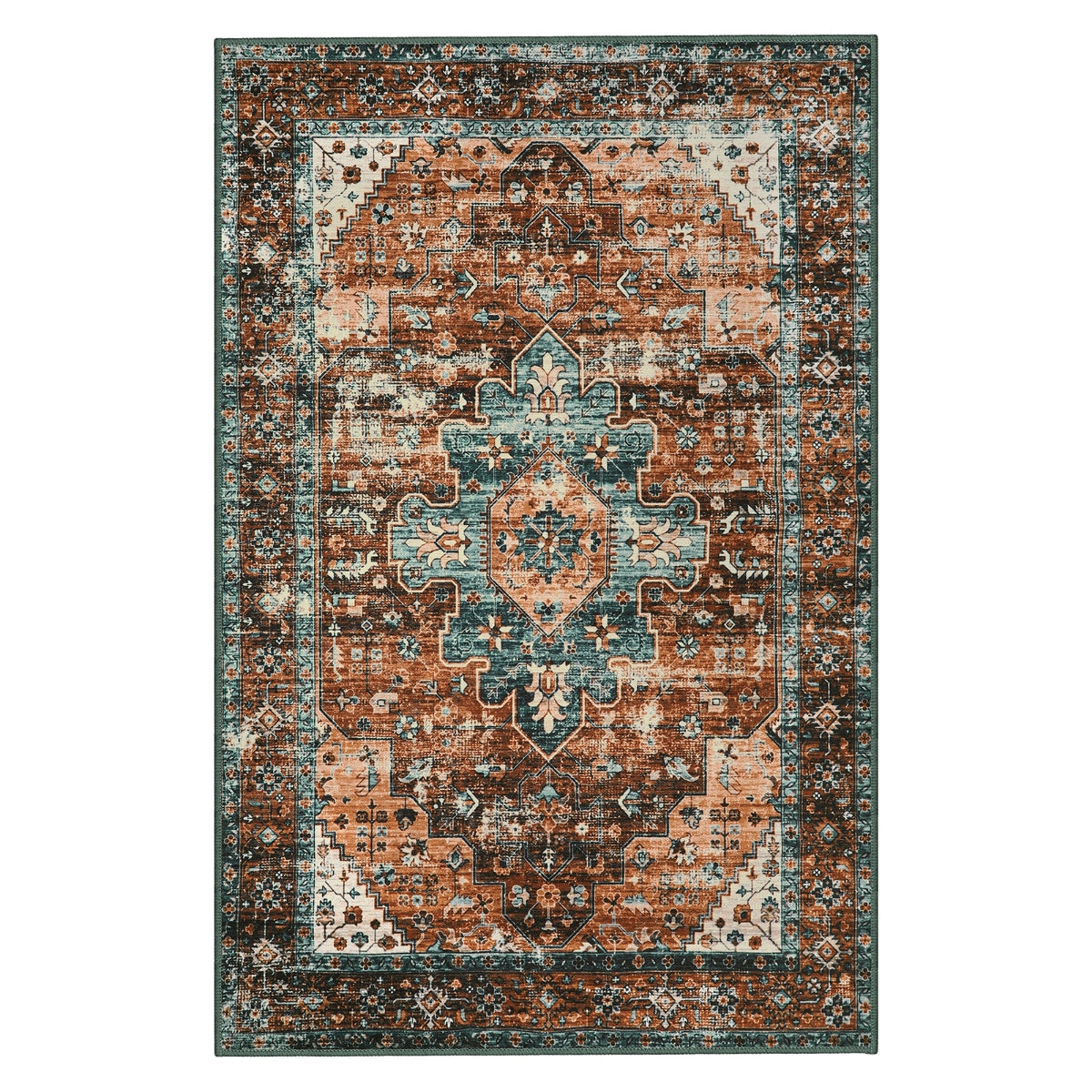 Helene Washable Ultra-Thin Vintage Floral Rug Clearance Rugs Lahome