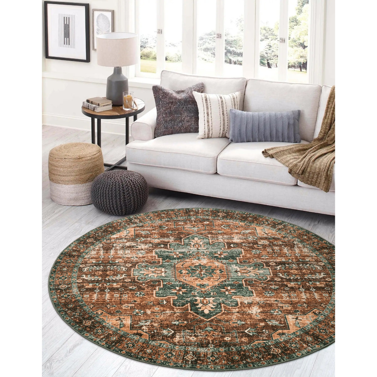 Ultra-Thin Washable Vintage Area Rug