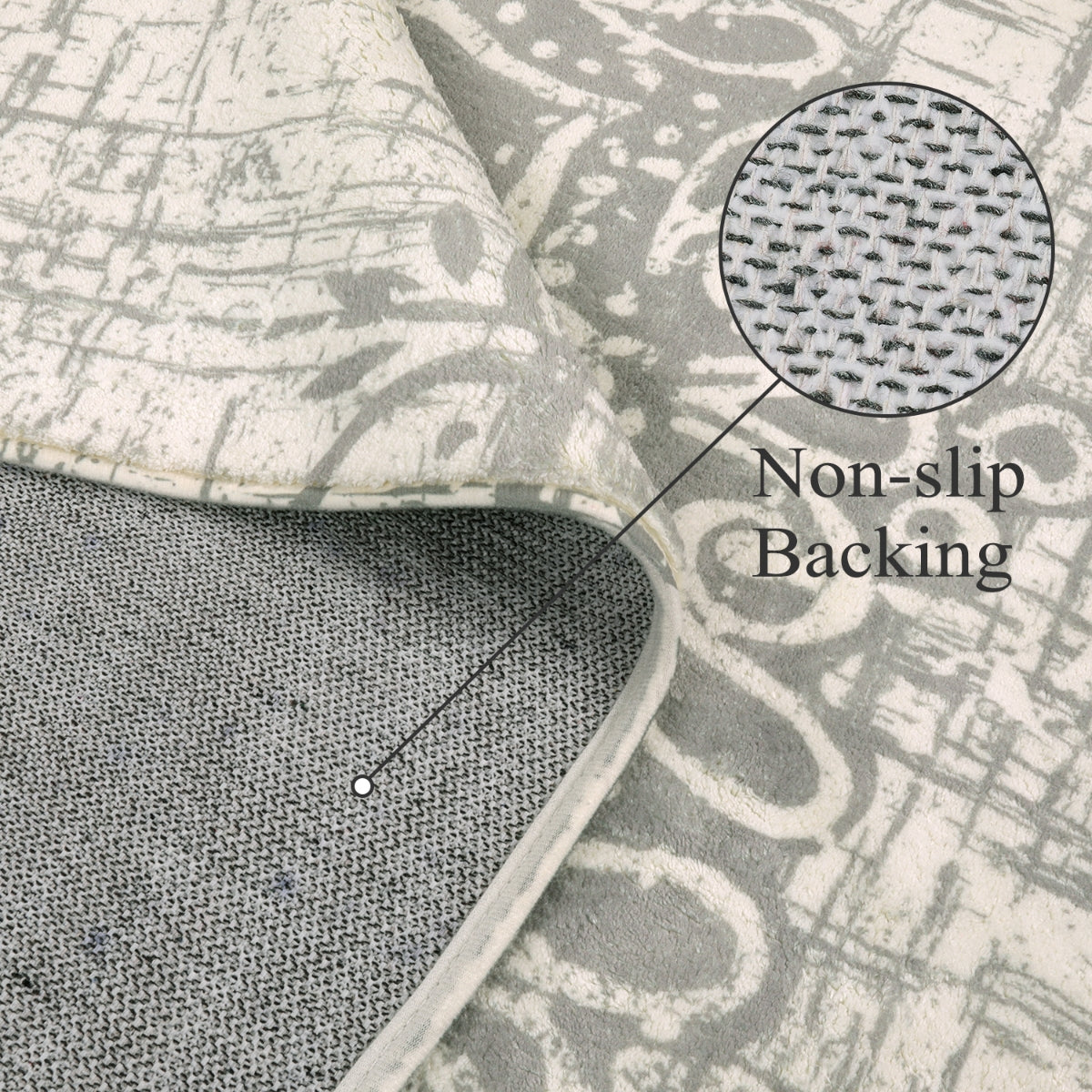 Oriane Washable Vintage Medallion Rug Area Rugs Lahome