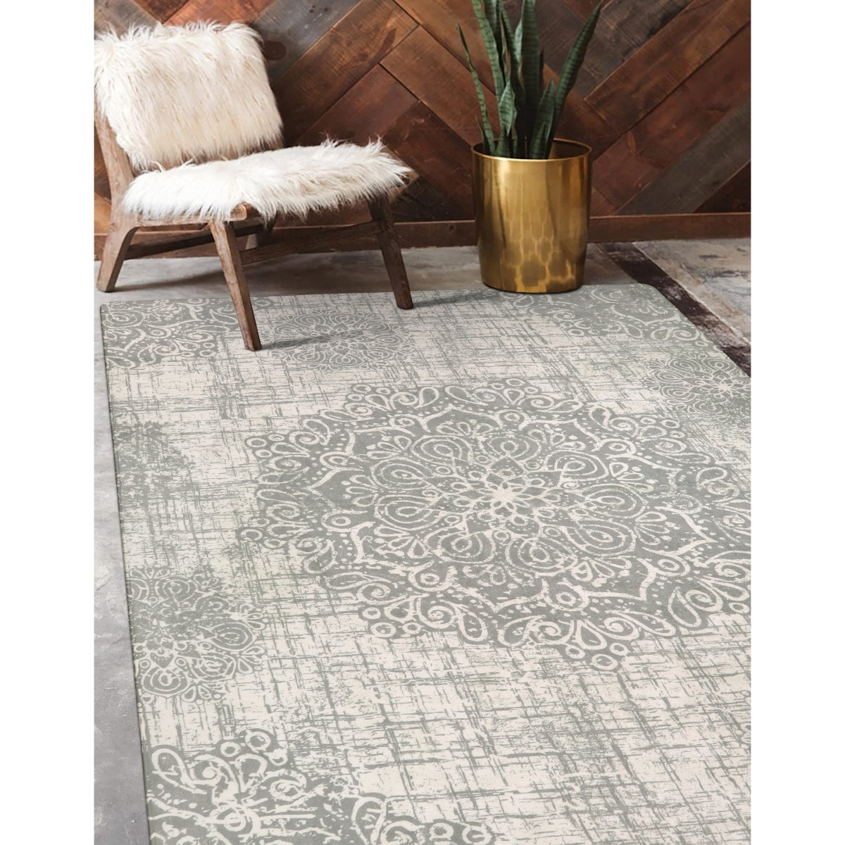 Oriane Washable Vintage Medallion Rug Area Rugs Lahome
