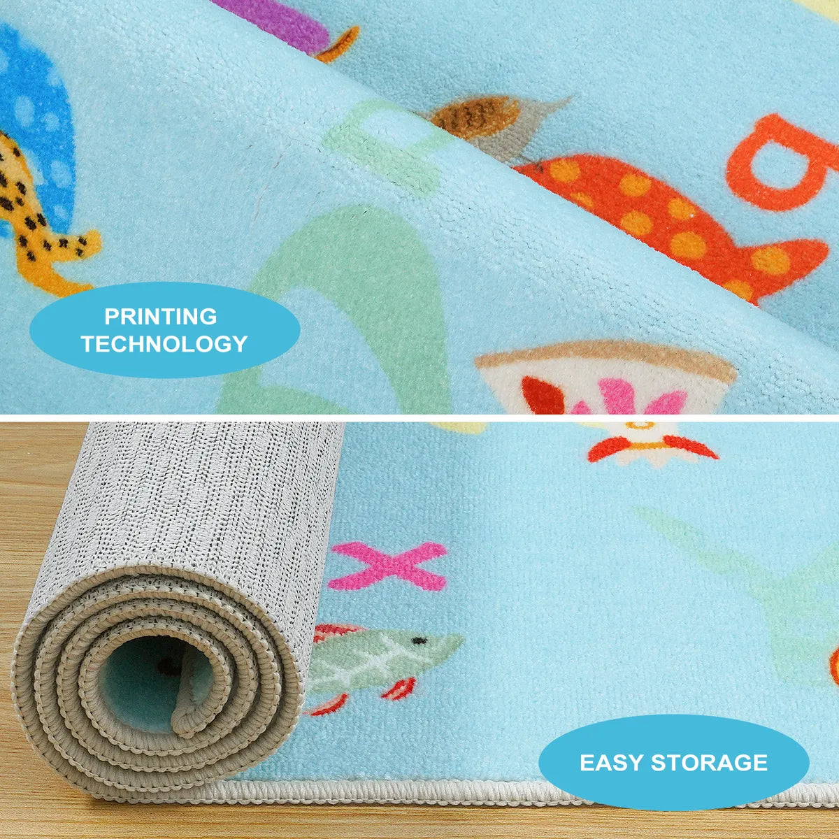 Ecolin Schoolgirl Style Alphabet Blue Classroom Rug Kids Rugs Lahome