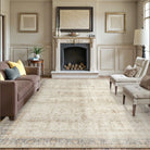 Almora Washable Vintage Distressed Ivory Rug Area Rugs Lahome