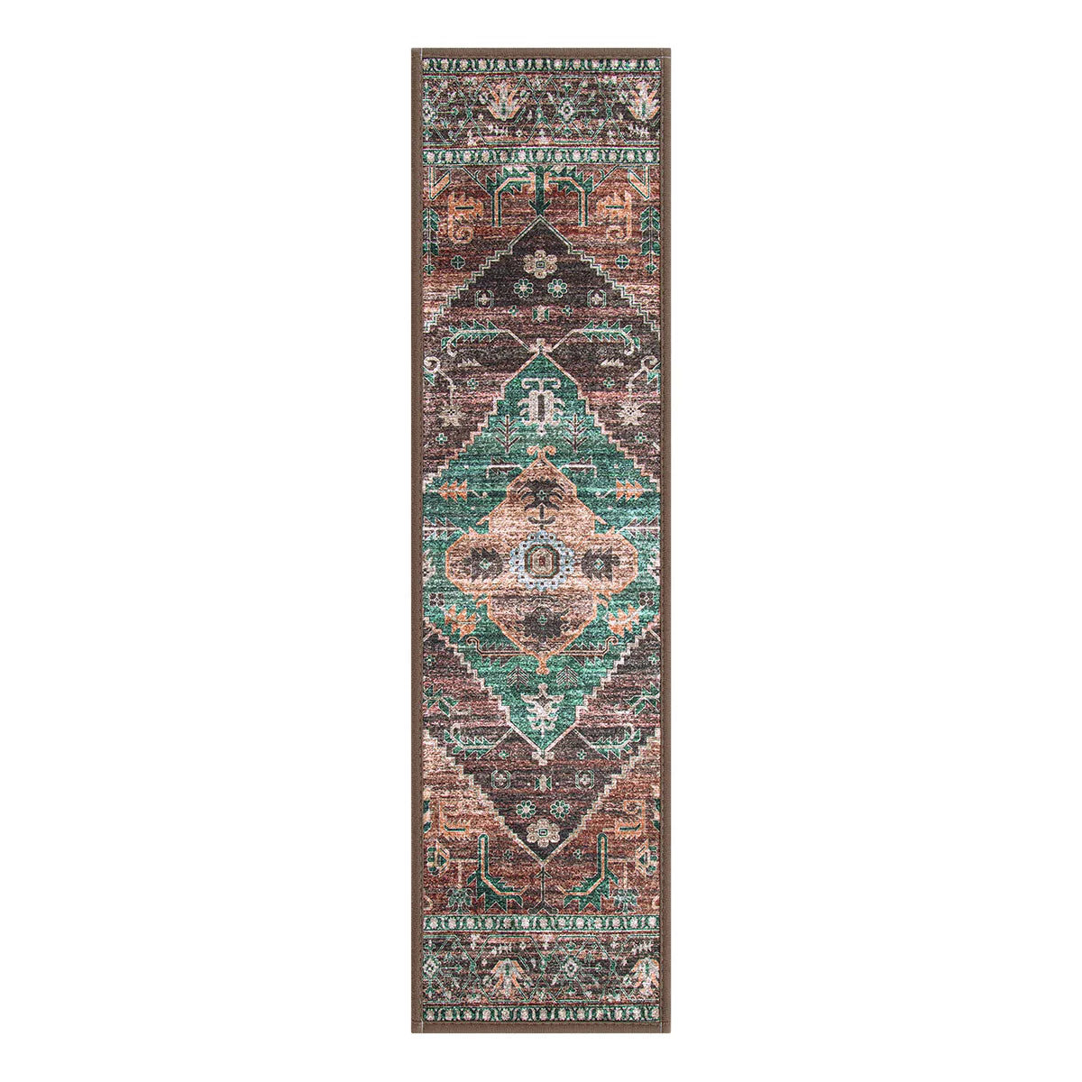 Dorie Washable Vintage Medallion Dullteal Stair Treads Rug Rugs Lahome